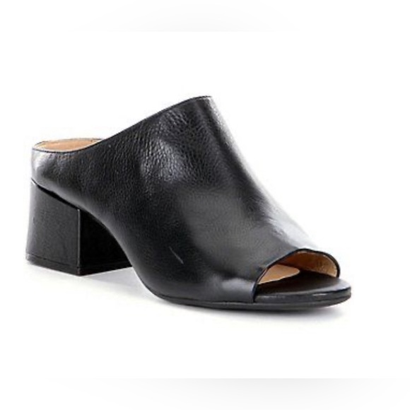 NURTURE black pebble grain leather PRESLEA chunky heels women’s shoes size 6 - Picture 14 of 14